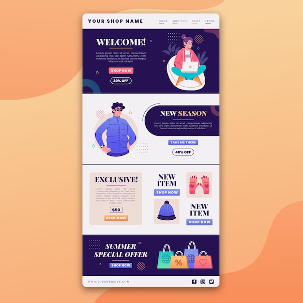 Illustratedcreative ecommerce email template