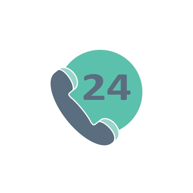 Free vector illustration of 24 hours customer support