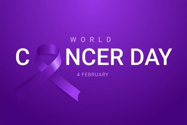 Illustration Of 4 February World Cancer Day Poster Or Banner Background