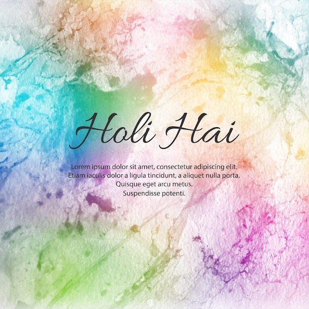 Illustration of abstract colorful happy holi background