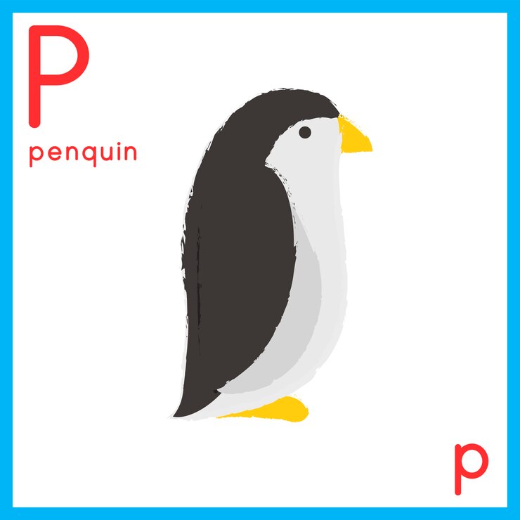 Free Vector illustration of alphabet letter with animal picture