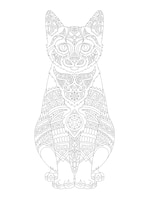 Illustration of animal adult coloring page