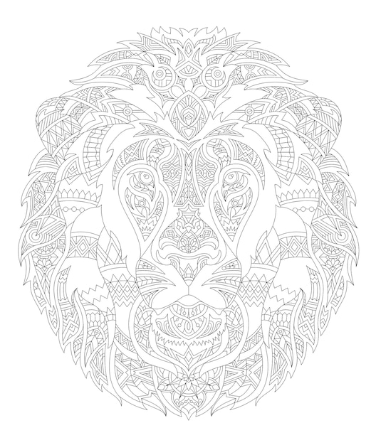 Illustration of animal adult coloring page