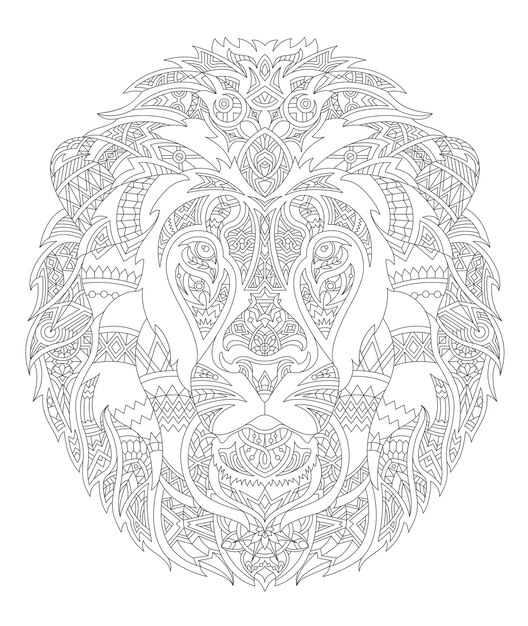 Illustration of animal adult coloring page