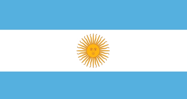 アルゼンチンの旗のイラスト