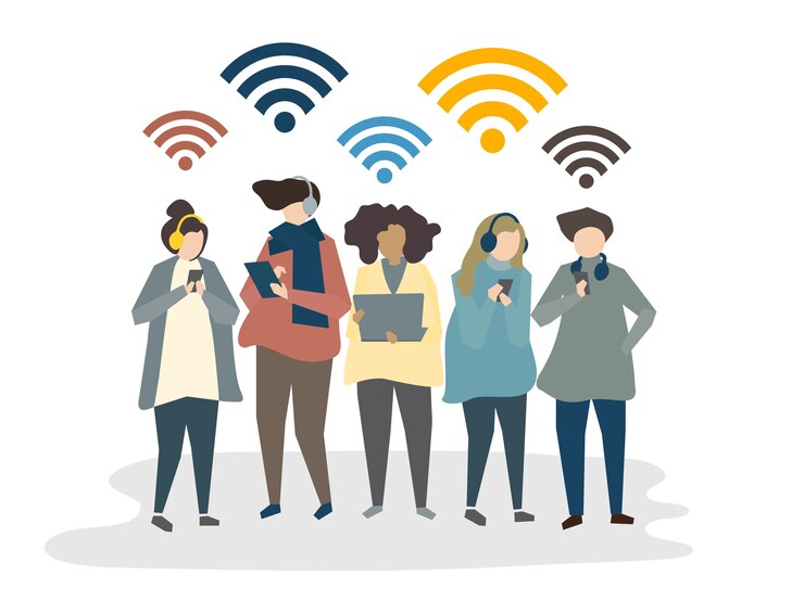 Free Vector illustration of avatar social network concept