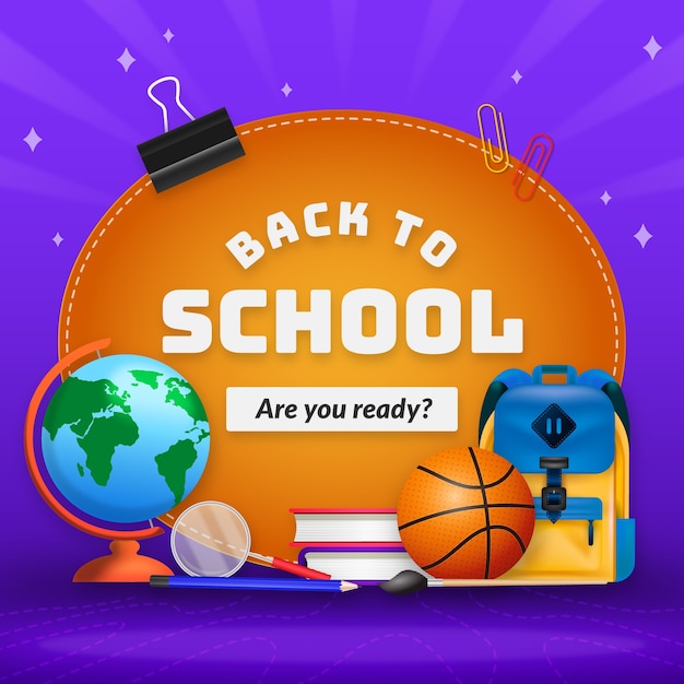 Free vector illustration for back to school season