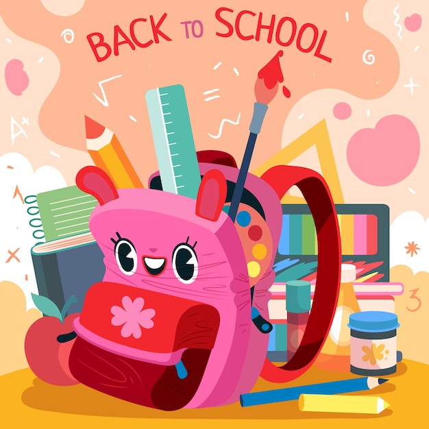 Free vector illustration for back to school season