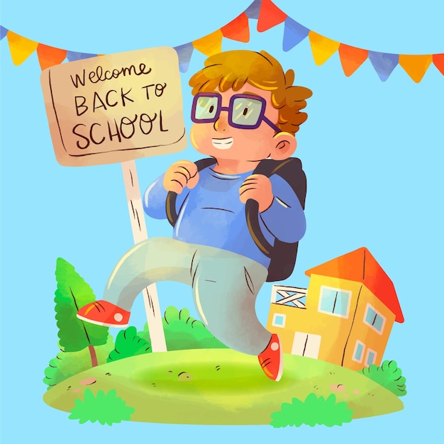 Free vector illustration for back to school season