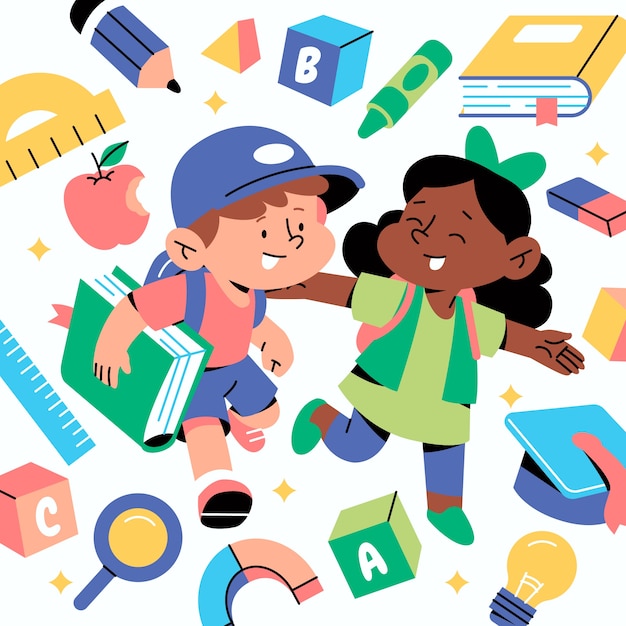 Free vector illustration for back to school season