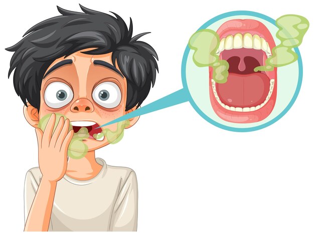 Illustration of Bad Breath Awareness