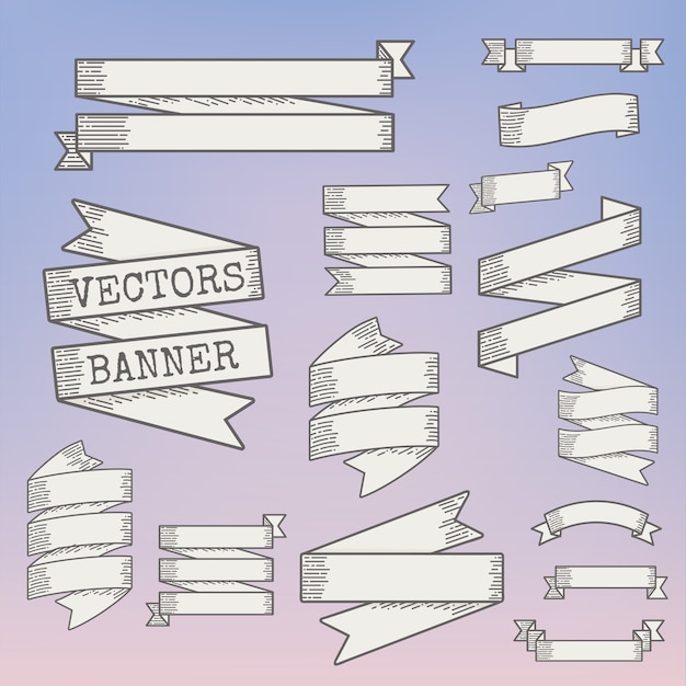 Free vector illustration of banners