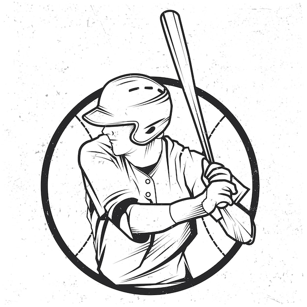 Free vector illustration of baseball player