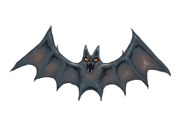 Free vector illustration of a bat icon vector for halloween