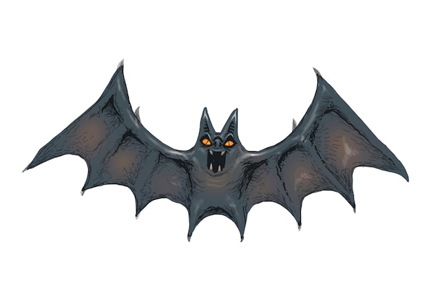 Illustration of a bat icon vector for halloween