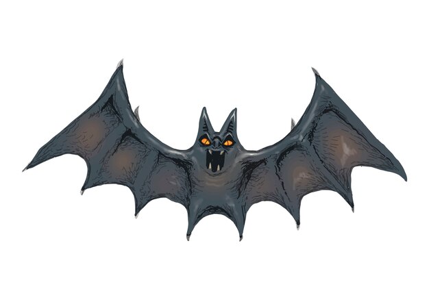 Иллюстрация вектора значка летучей мыши для Хэллоуина
