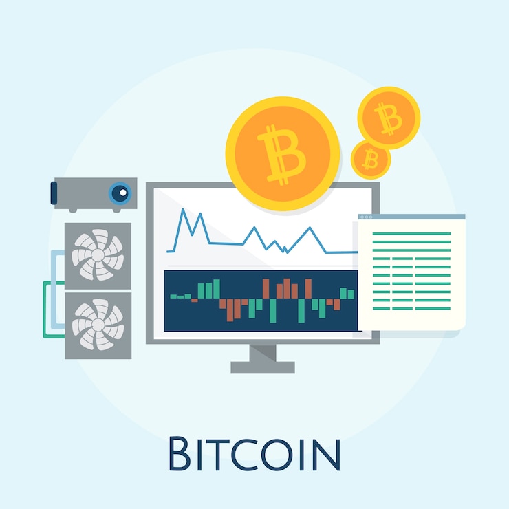 Free Vector illustration of bitcoin concept