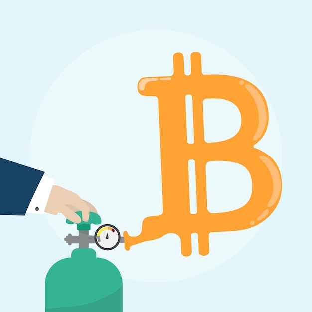 Vettore gratuito illustrazione del concetto di bitcoin