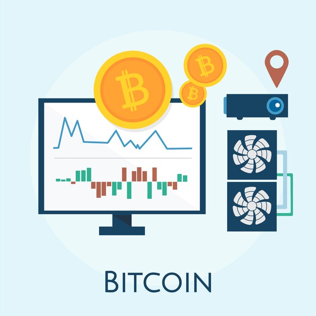 Illustration of bitcoin concept