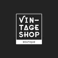 Free vector illustration of boutique shop logo stamp banner