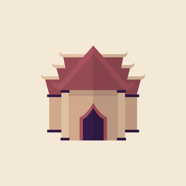 Illustration of a buddhist temple