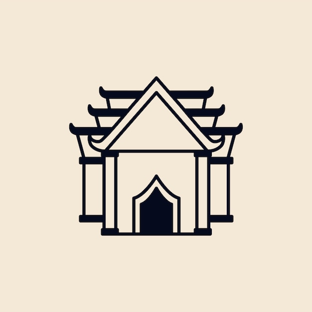 Illustration of a buddhist temple