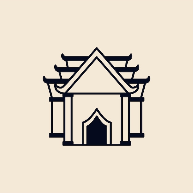 仏教寺院のイラスト