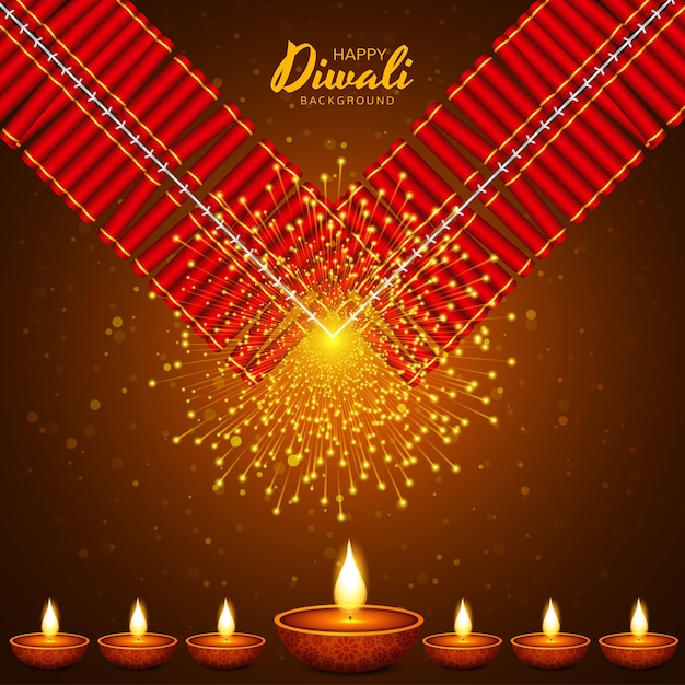 Illustrazione di bruciare diya in vacanza felice diwali