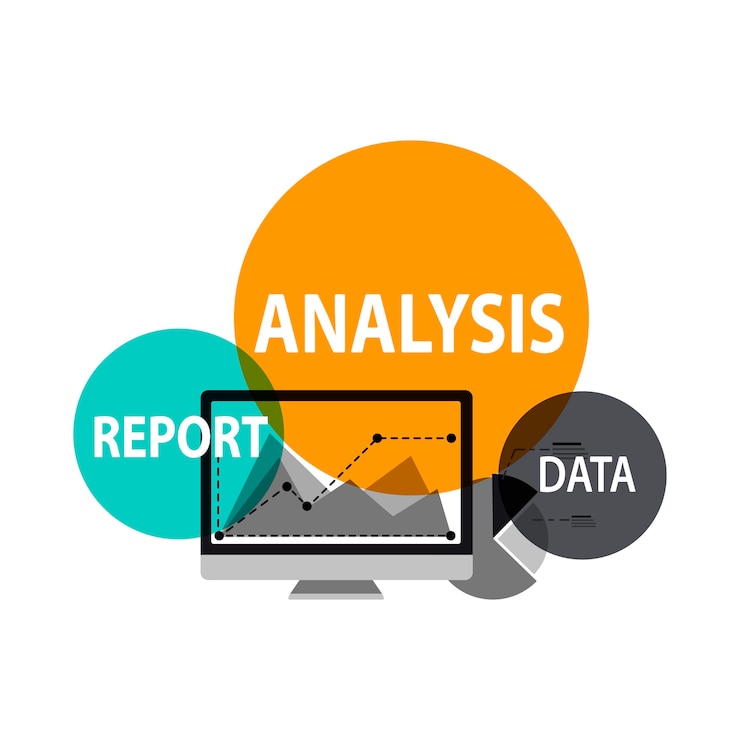 Free Vector illustration of business graph analysis