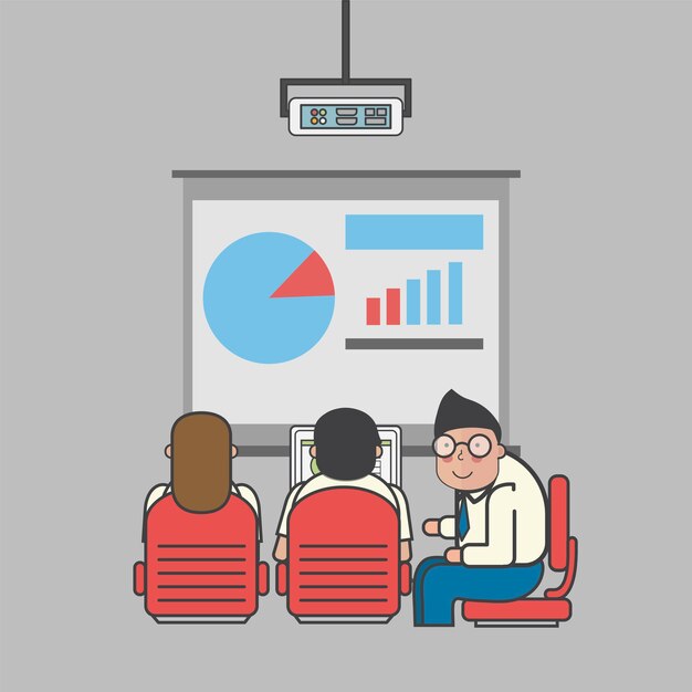 Free Vector illustration of business people avatar