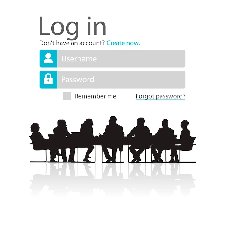 Free Vector illustration of business people in the meeting