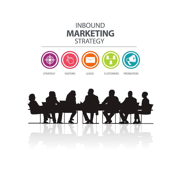 Illustration of business people in the meeting