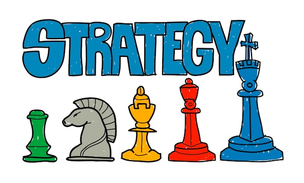 Free vector illustration of business strategy