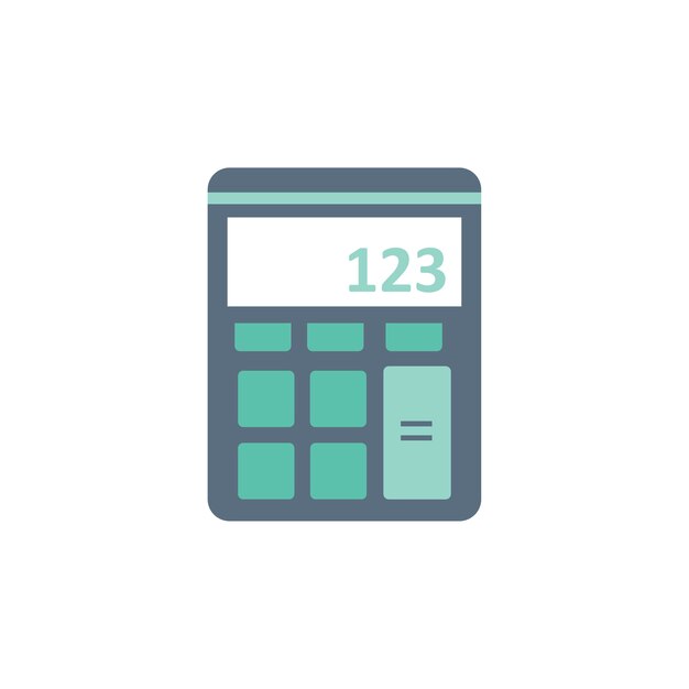 Illustration of calculator machine