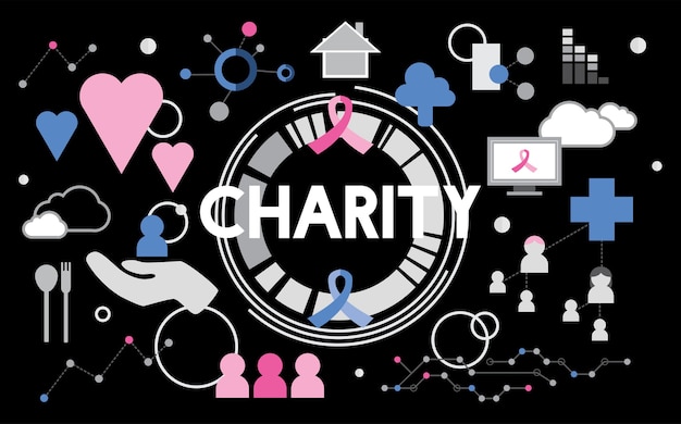 Illustration of charity support