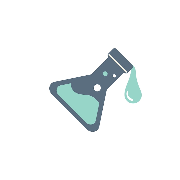 Free Vector illustration of chemical flask