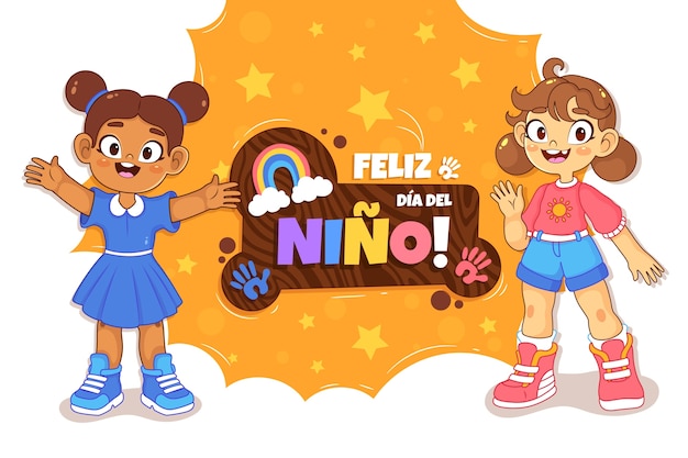 Illustration for children's day in spanish