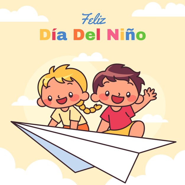 illustration for childrens day celebration in spanish