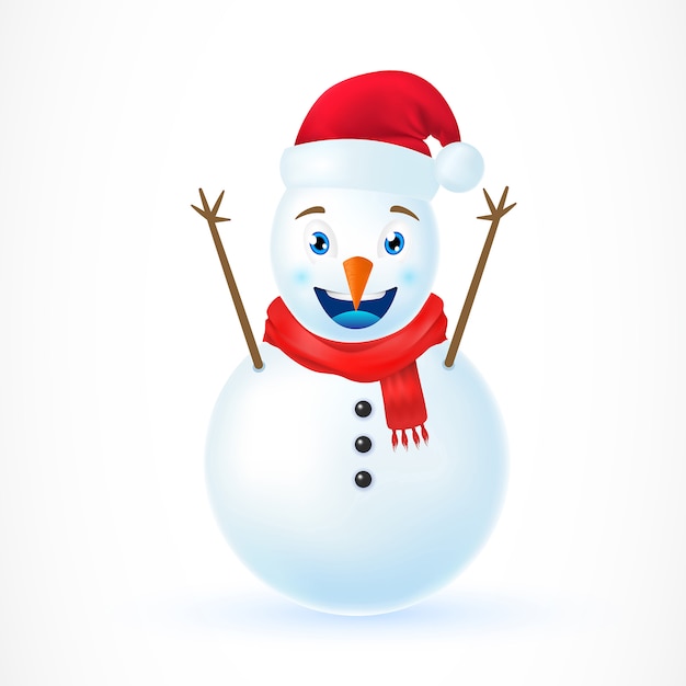 Иллюстрация Рождественский снеговик