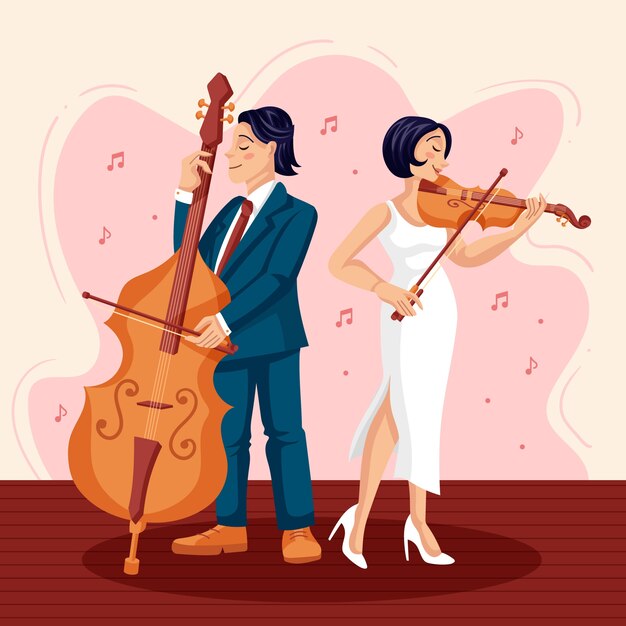 クラシック音楽奏者のイラスト