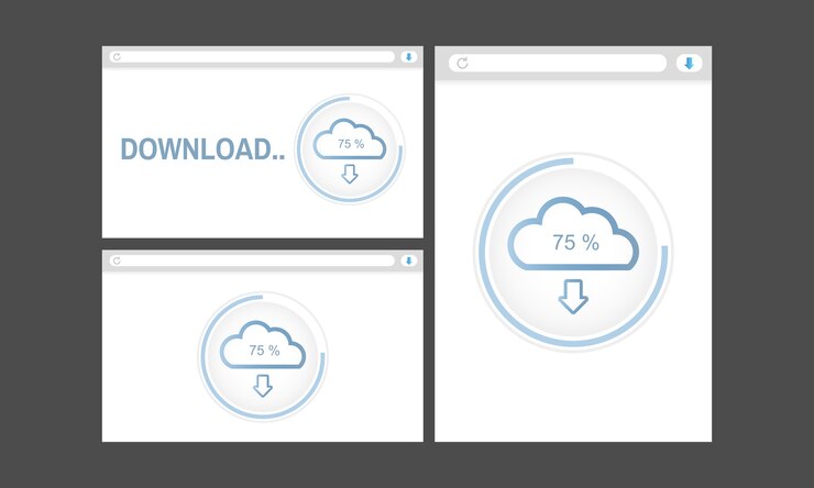 Free Vector illustration of cloud storage