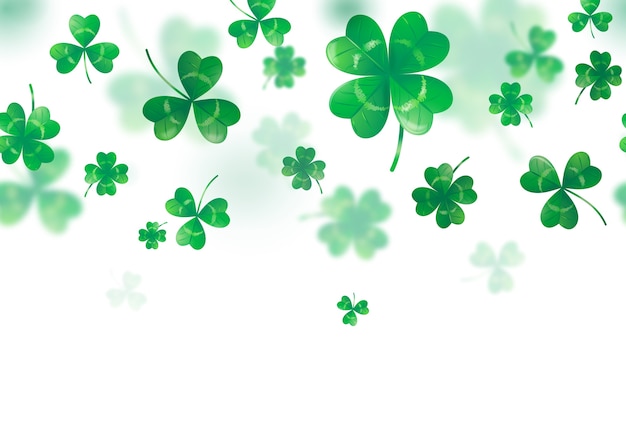 Free vector illustration of clover background