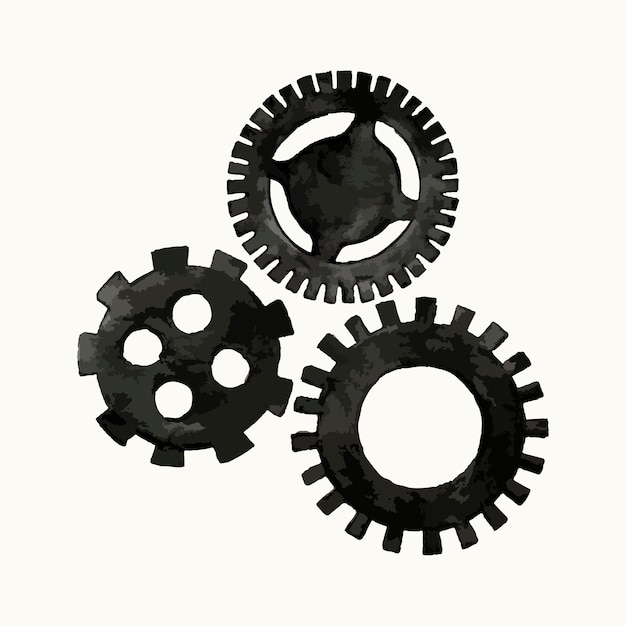 Free vector illustration of cogs and gears