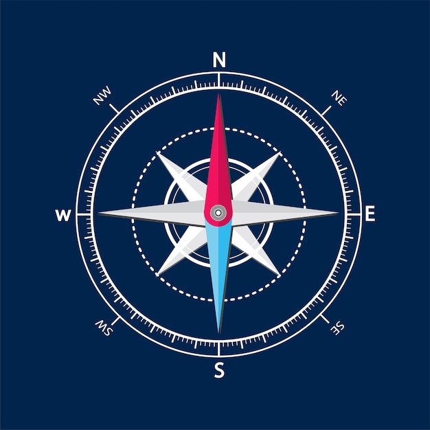 Free vector illustration of compass