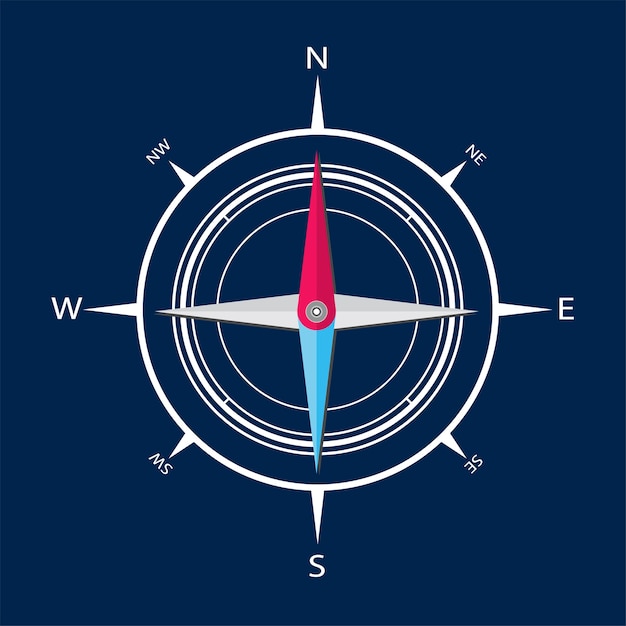 Free vector illustration of compass