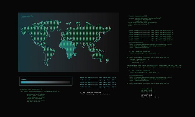 Illustration of computer hacking code