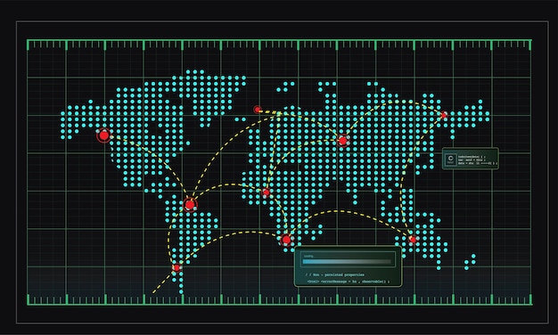 Illustration of computer hacking code