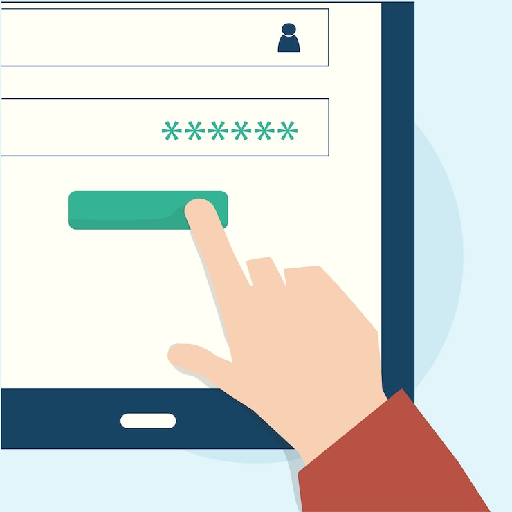 Free Vector illustration of computer security concept