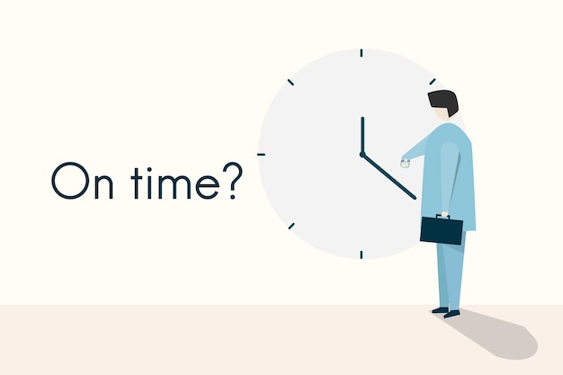 Free vector illustration of the concept and quote on time?