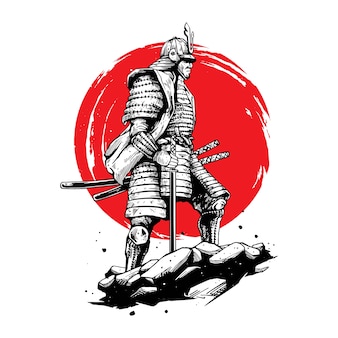 Illustration concept of samurai warrior